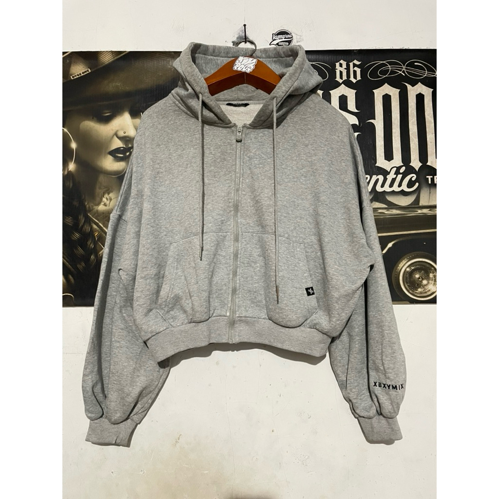 zip hoodie crop balon xexymix