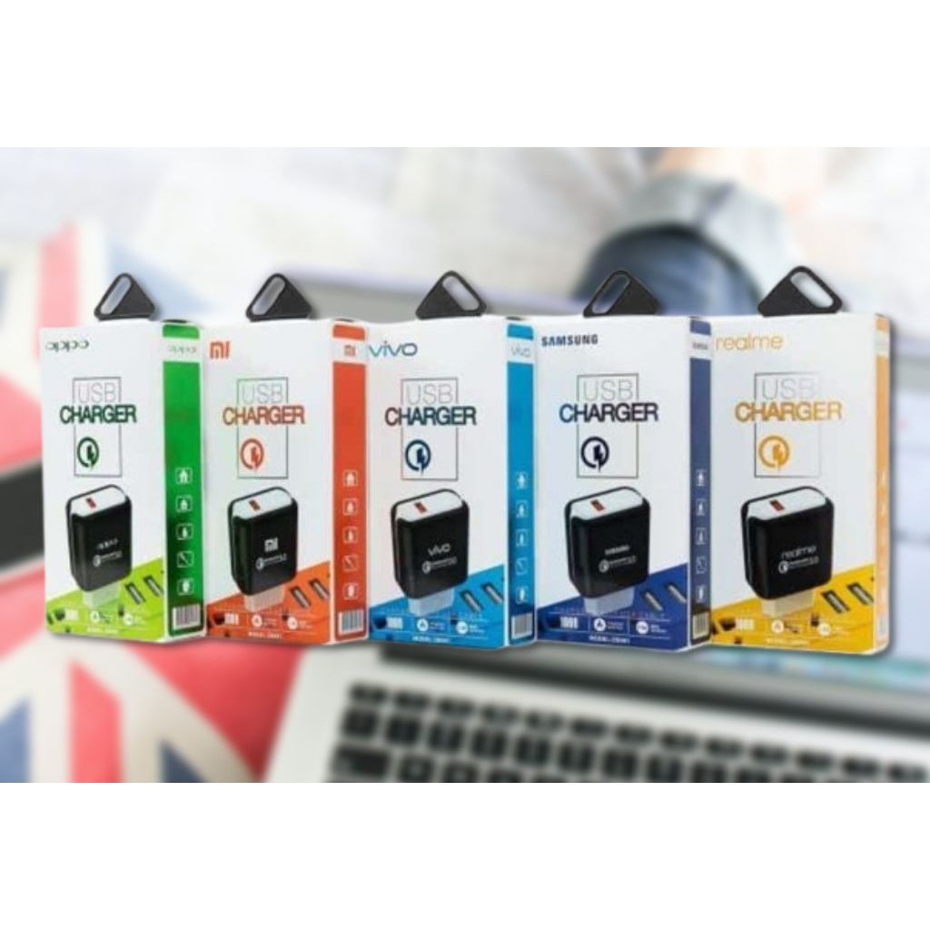 TC Travel Charger Branded Qualcomm 3.0 Model ZB001 fast charging