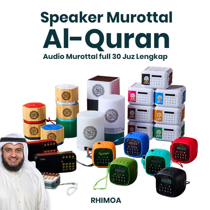 Rhimoa Speaker Al-Qur'an 30 Juz Murottal + Bluetooh  V600LW V600K V600PB V600Mini V600Lamp Bis COD