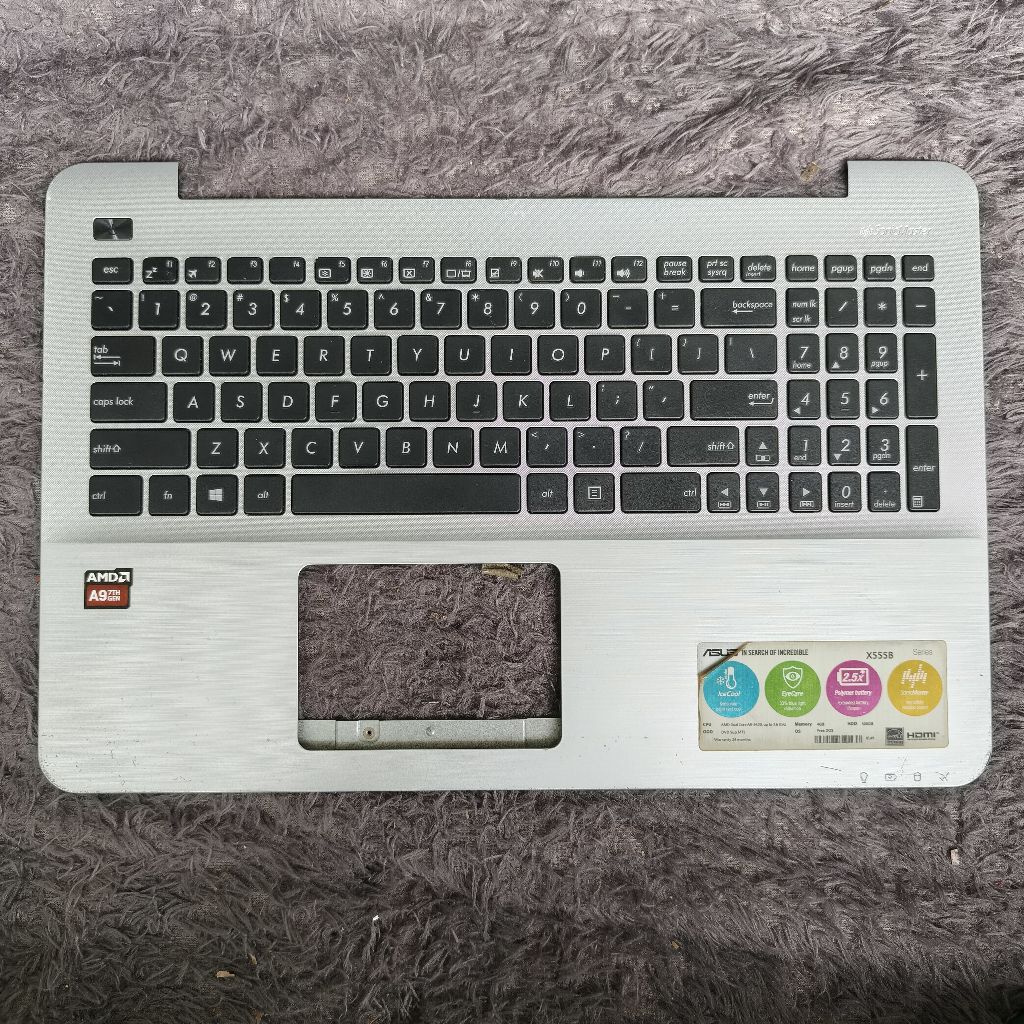 CASING FRAME KEYBOARD ASUS X555B Palmrest Topcase Kesing Kibot Kondisi second masih bagus