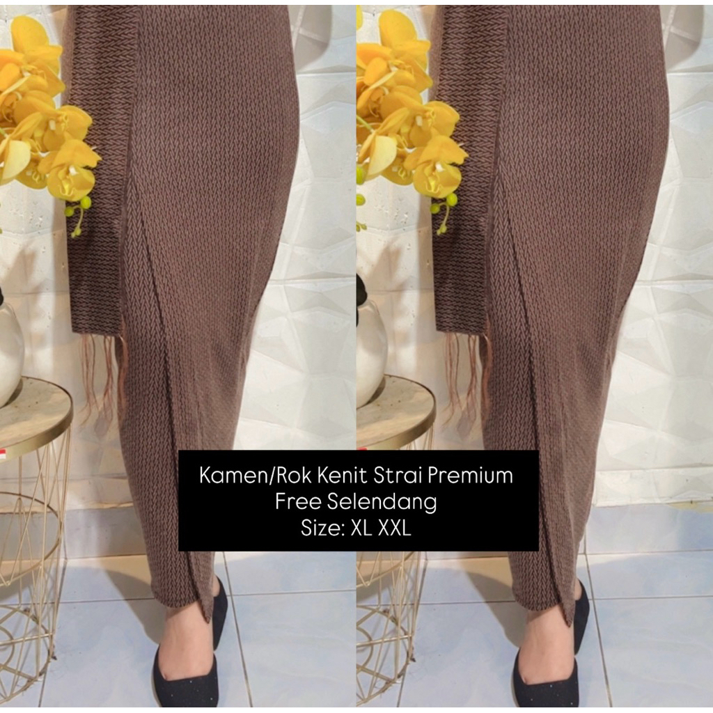 KAMEN/ROK KENIT ARRON Free Selndang Strait Premium/ Rok Bawahan Tradisional/Kamen Bali Tradisional