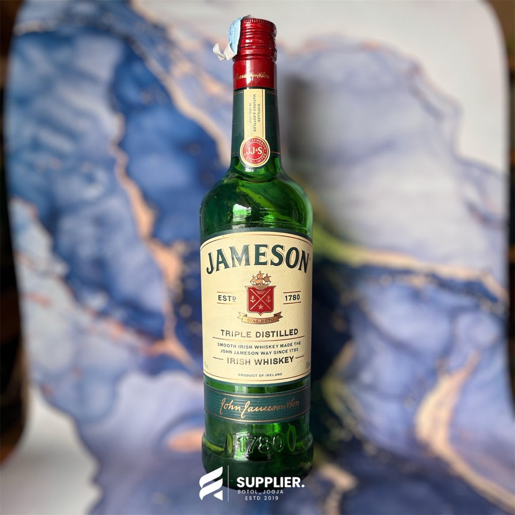 Botol bekas minuman Jameson Whiskey EST 1780 botol unik, pajangan kamar, pajangan minibar, koleksi