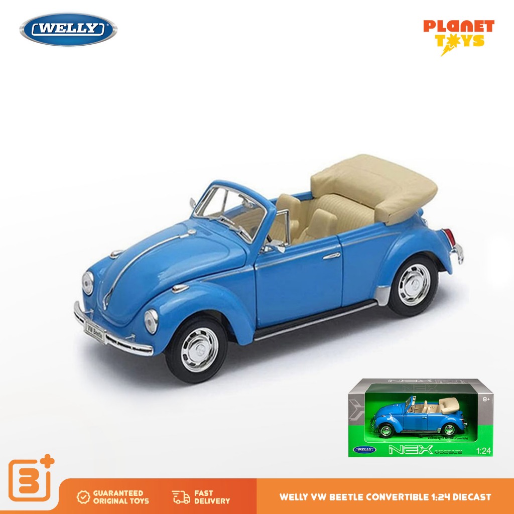 PTI - Welly VW Beetle Convertible 1:24 Diecast Model