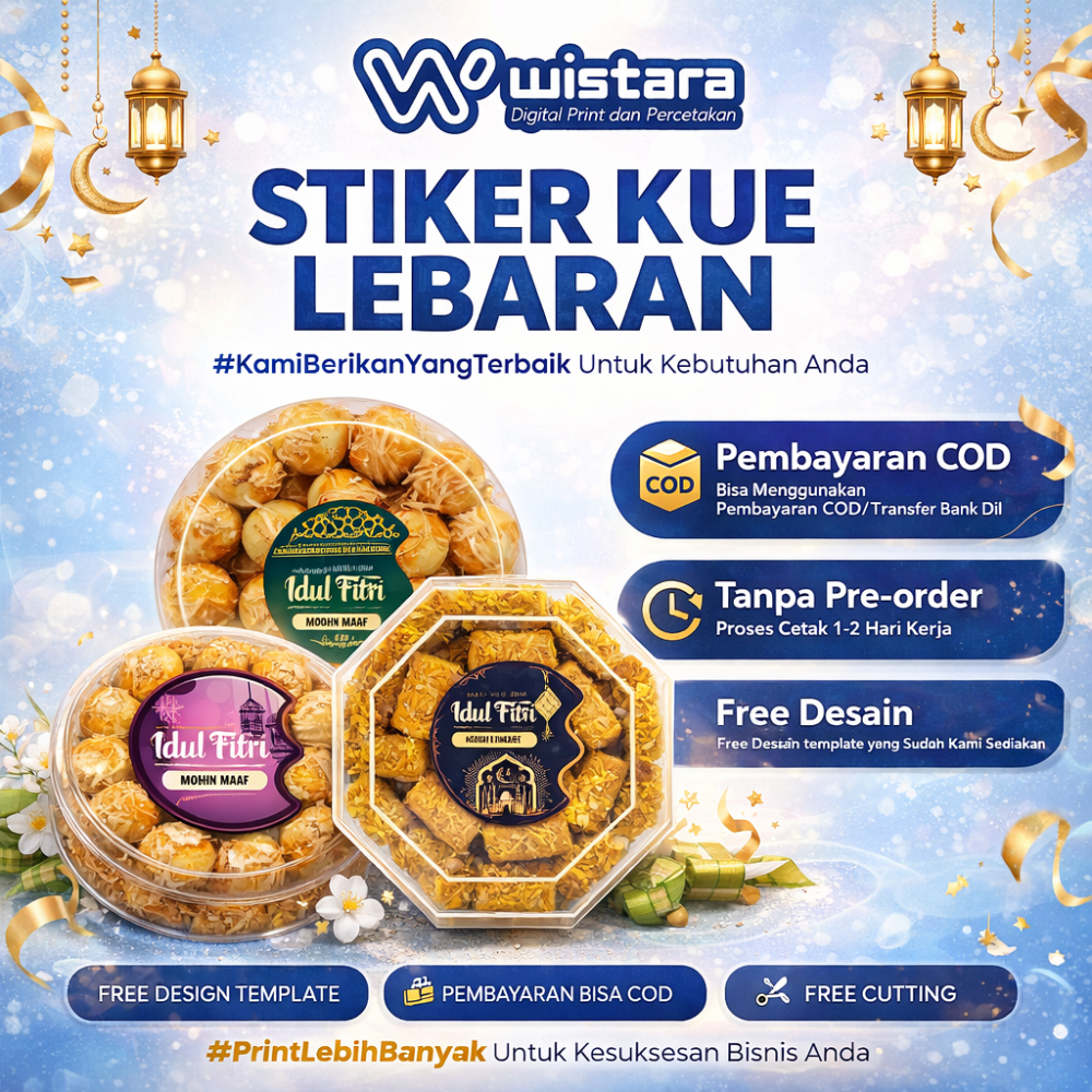 Stiker Toples Kue Kering Idul Fitri Custom