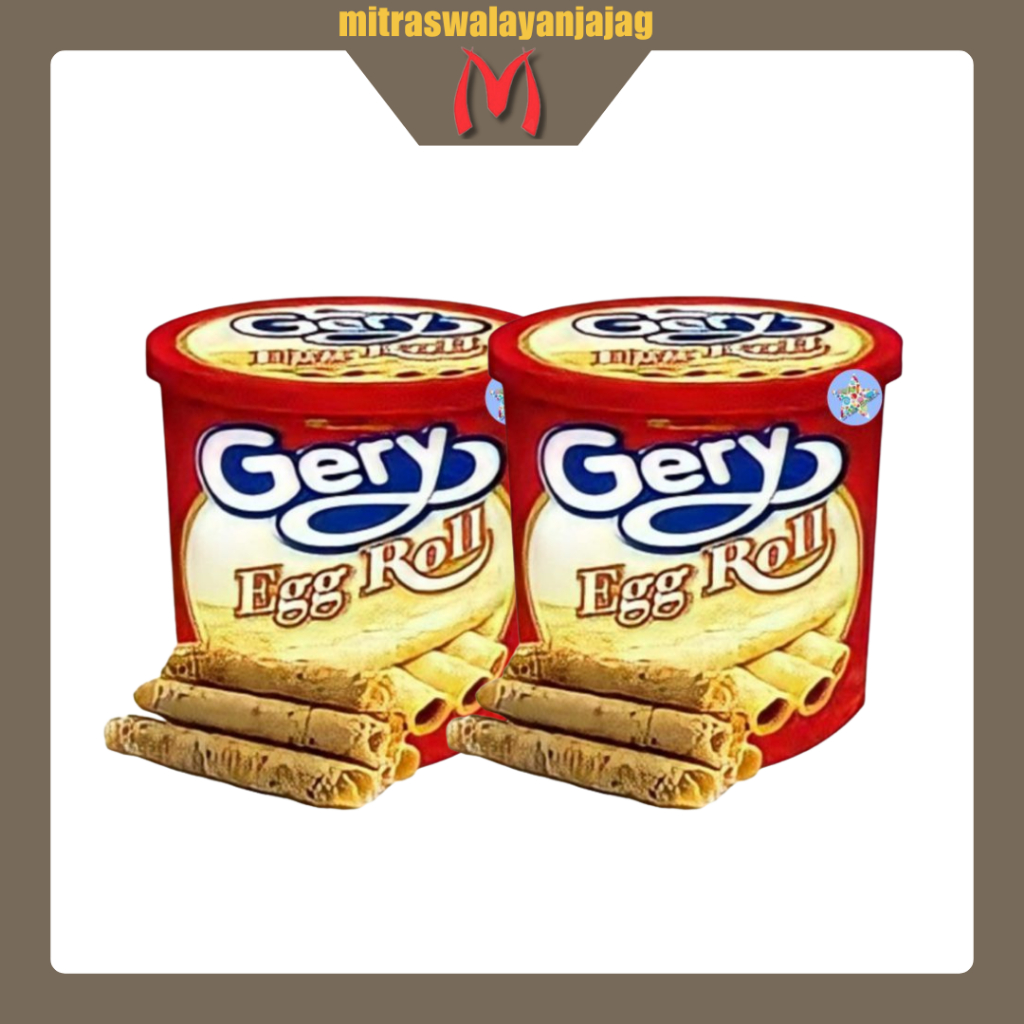 [Satuan & DUS] Gery Egg Roll 210gr Kemasan Timba | Kue Lebaran | Kue Kering |