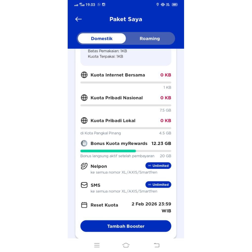 Kartu xl akrab xxl disc 65%