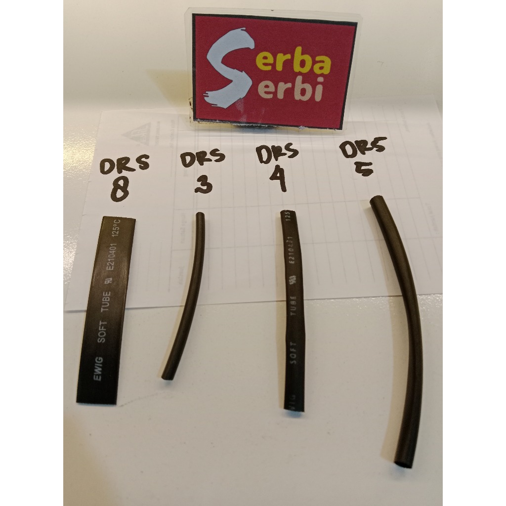 */METER DRS ISOLASI BAKAR*Selang kabel hitam isolator heat shrink