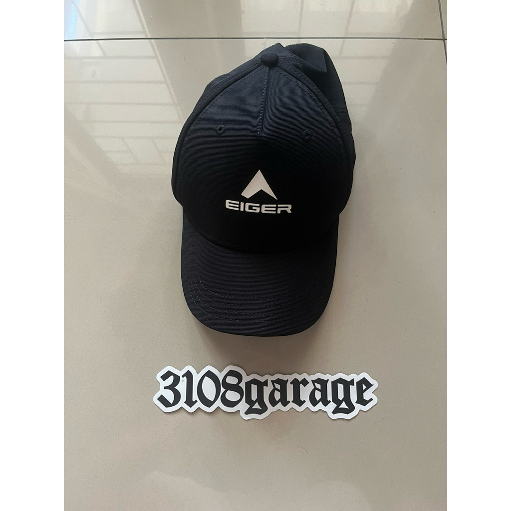 Topi hat cap Eiger adventure outdoor baseball cap black hitam sz M/L used second good cond