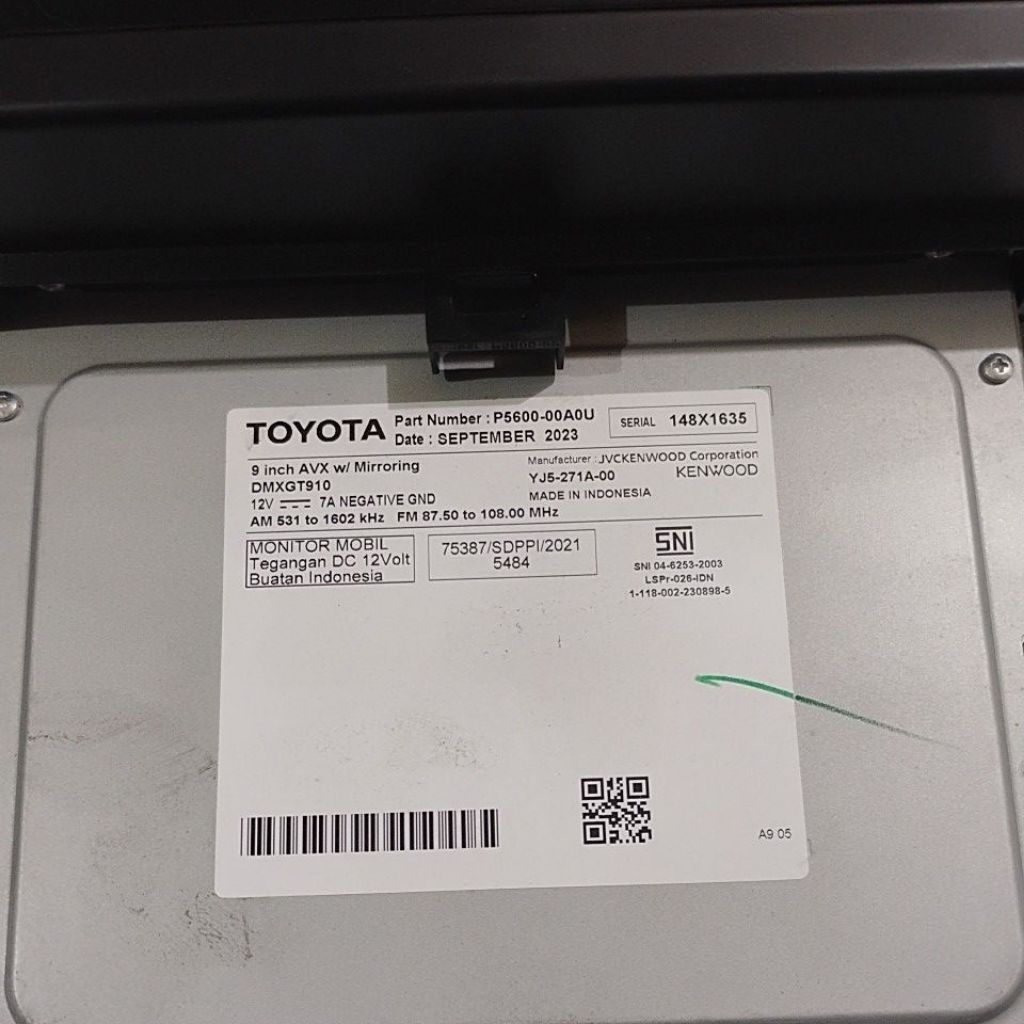 Head Unit Avanza 2022 tipe G T-link