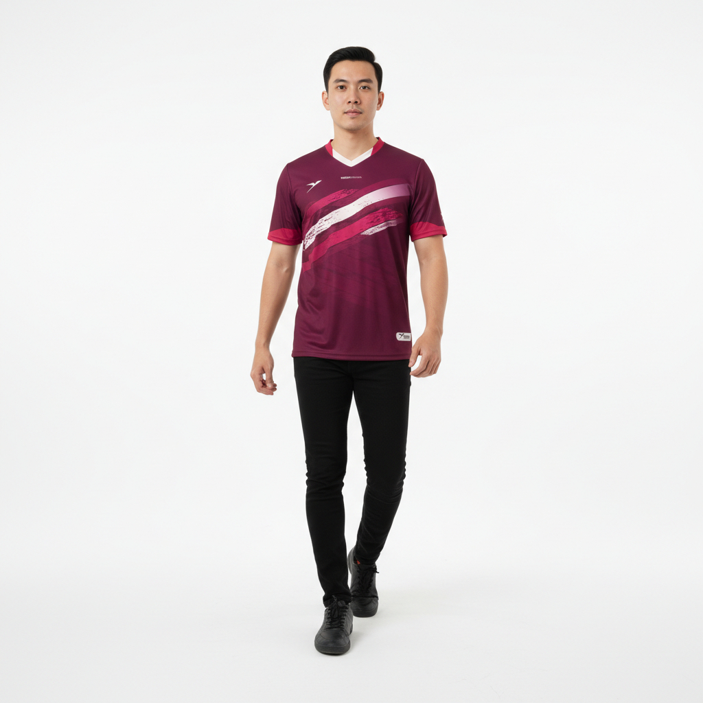 Yoozh R-ENERGY MAROON baju badminton jersey badminton kaos badminton yoozh original