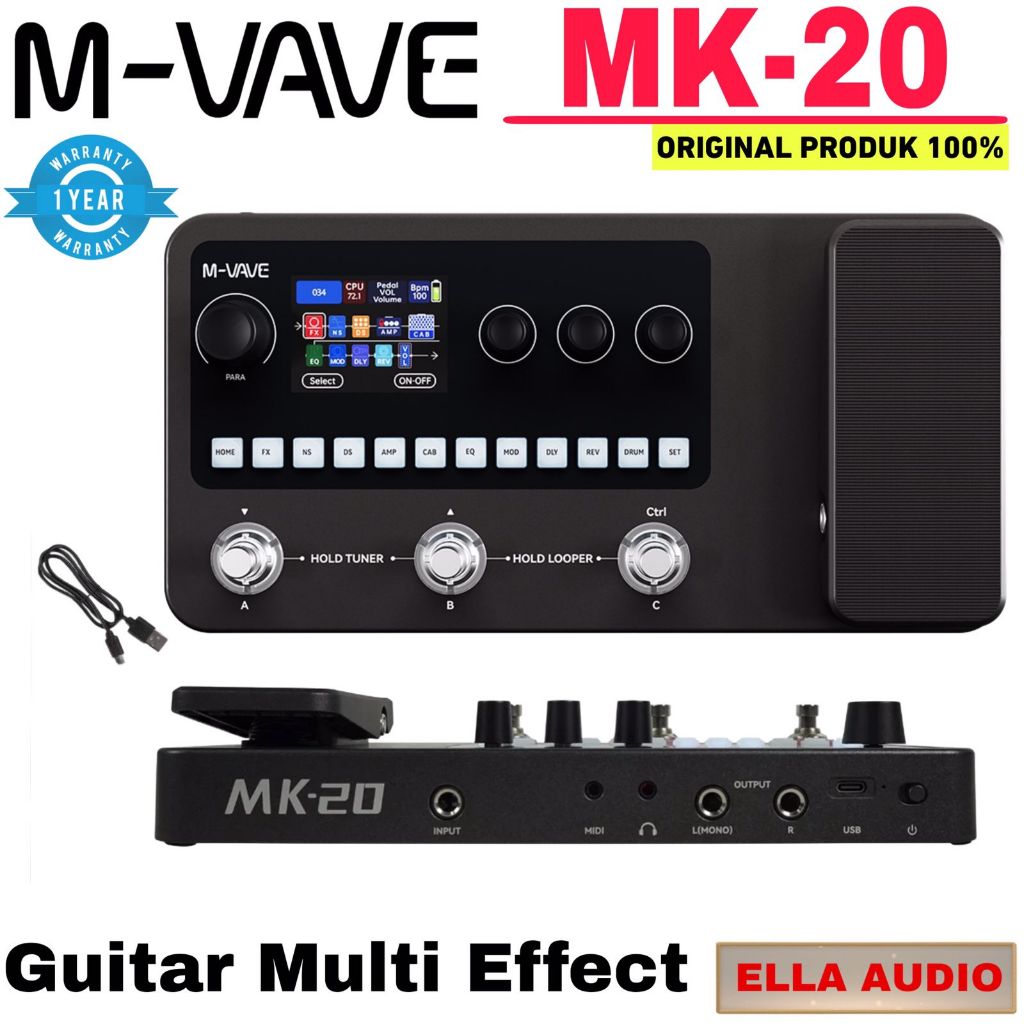 M-VAVE MK20 Digital Multi Effect Processor MVAVE MK-20