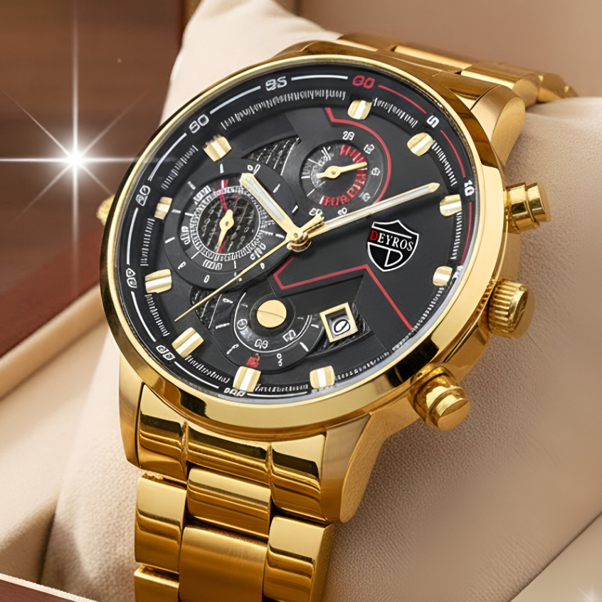 Jam Tangan Kasual Formal Pria Deyros Asli Tahan Air Original Quartz Premium New Model Lexier Terbaru