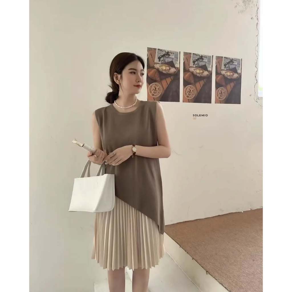 NEW DRESS SOLEMIO WANITA CASUAL 2239