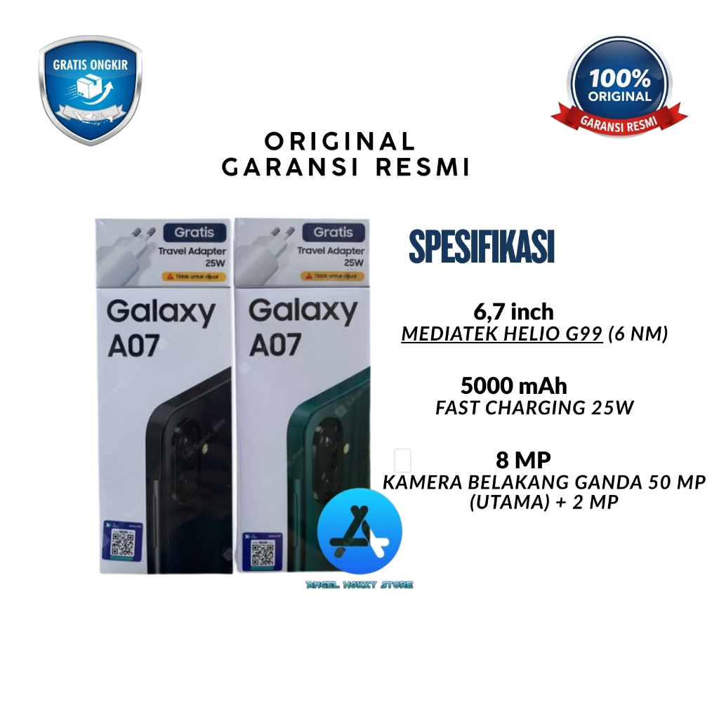 Samsung Galaxy A07 4/64 4/128 6/12 8/256 NEW Garansi Resmi