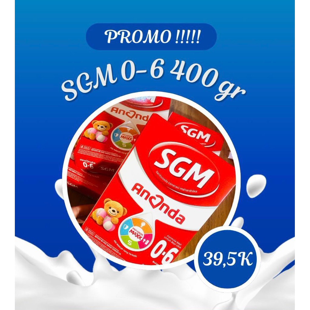 Susu SGM ananda 0-6 bulan 400 gram/ SGM ananda 0-6