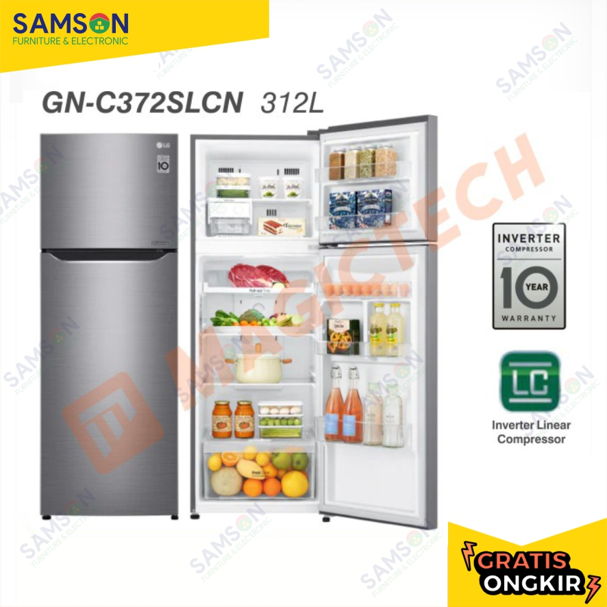 KULKAS LG 2 PINTU GN-C372SLCN 312L INVERTER