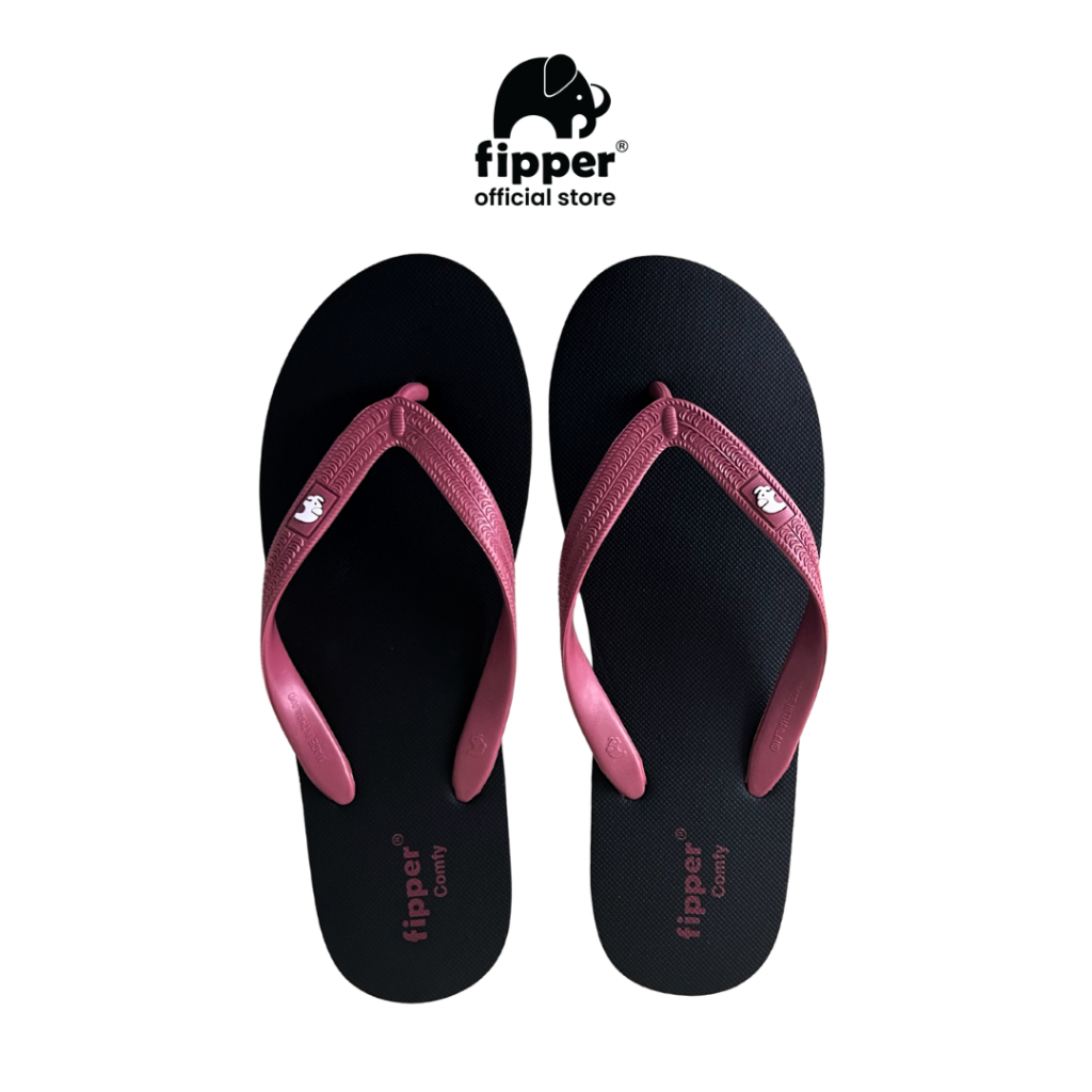 Fipper - Comfy Black / Burgundy
