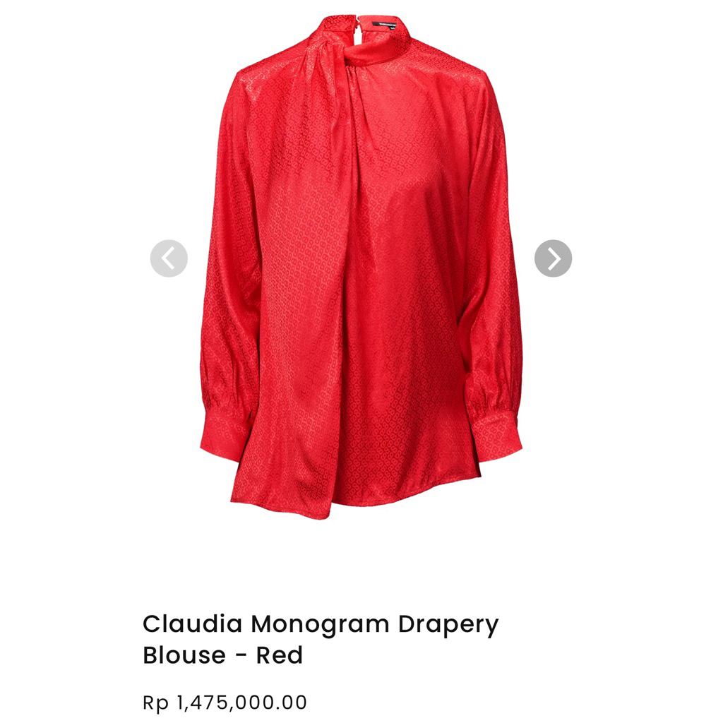 Buttonscarves Claudia Monogram Drapery Blouse