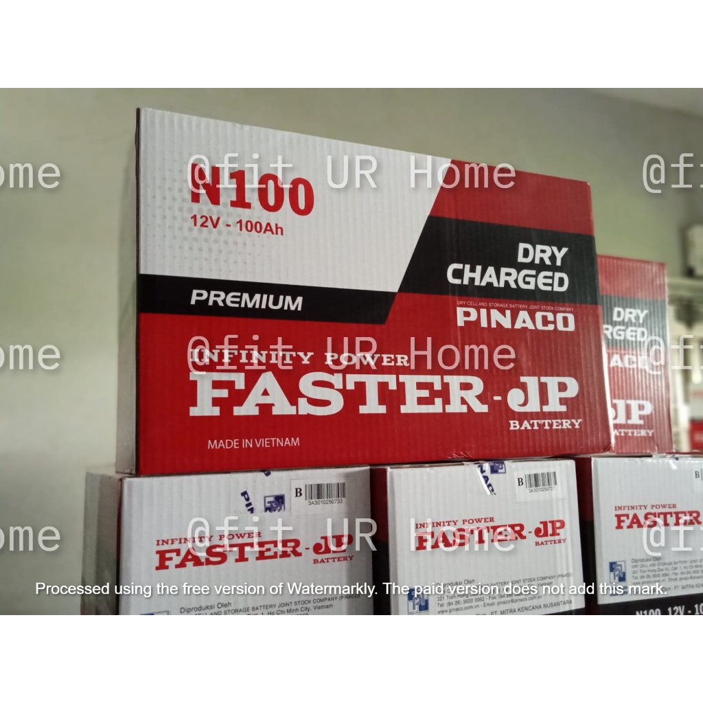 AKI BASAH FASTER N100 12V 100AH AKI FASTER JP