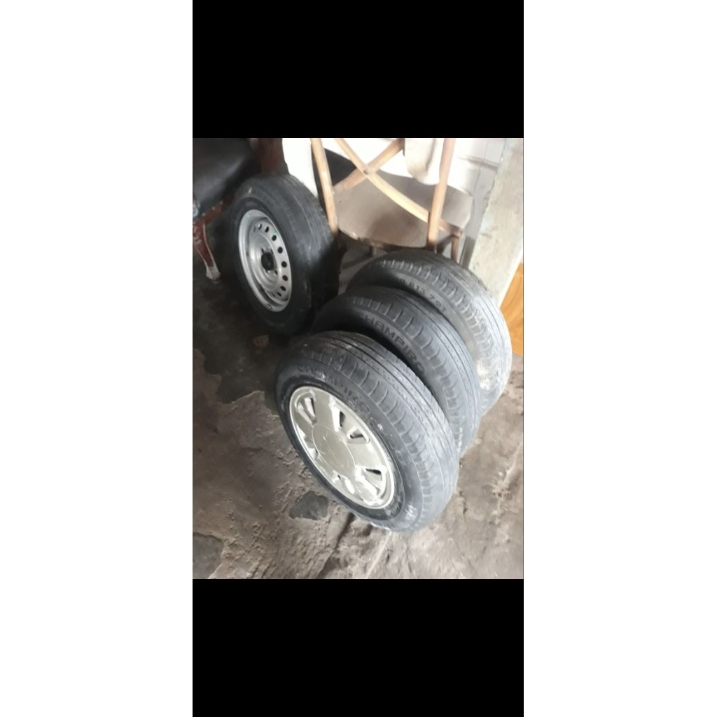 Velg kaleng ring 13 + ban gt champiro 155/80 ex sigra