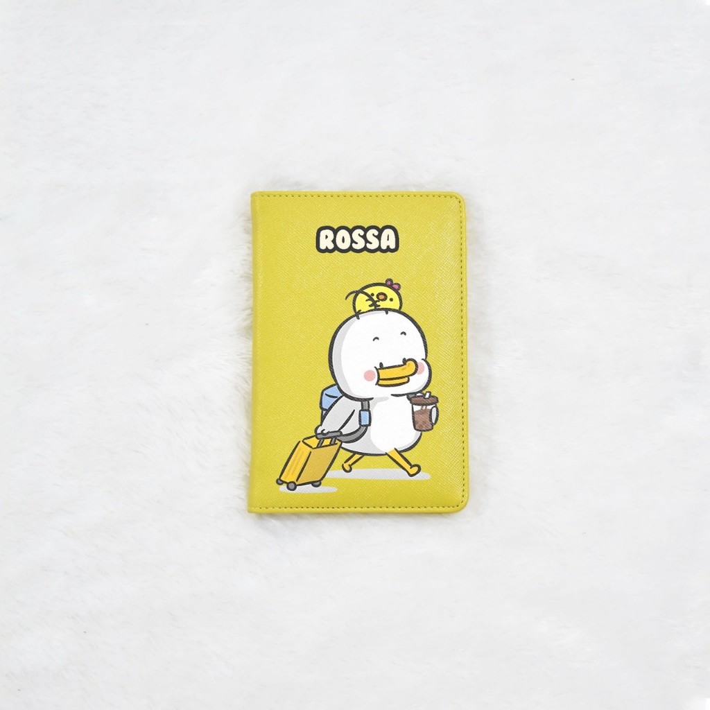 [ BISA CUSTOM NAMA ] Passport Duck / Passport Holder custom Gambar Nama Logo / Cover Passport / Pasp