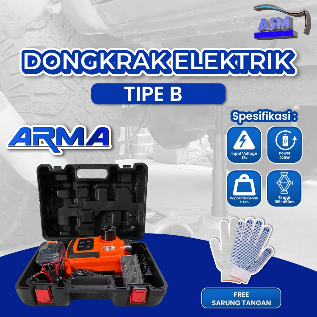 Dongkrak Hidrolik Mobil Elektrik 5 Ton Wireless Baterai - Heavy Duty Electric Jack SUV Pajero Fortun