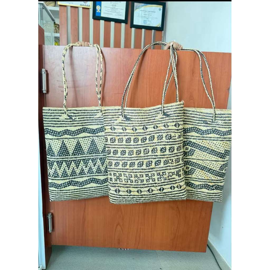 Kayan Art - Tote Bag & Hand Bag, Tas Rotan Asli Dayak Kalimantan Pria Wanita