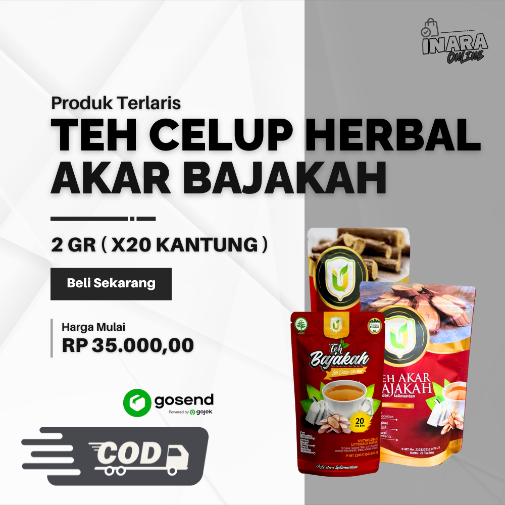 Teh Celup Akar Bajakah Merah 20Bag- Teh Bajakah Merah Asli Kalimantan Original
