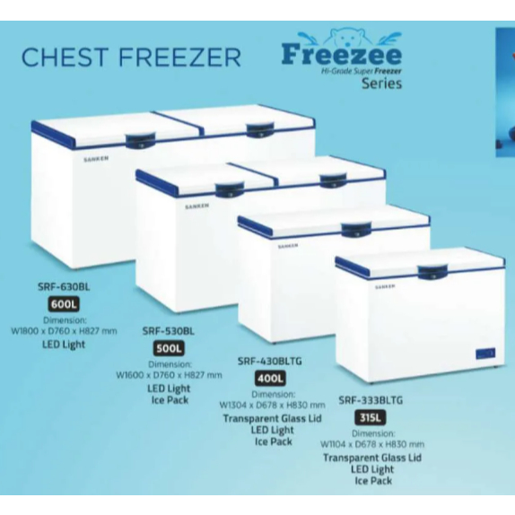 FREEZER BOX SANKEN SRF-630BL