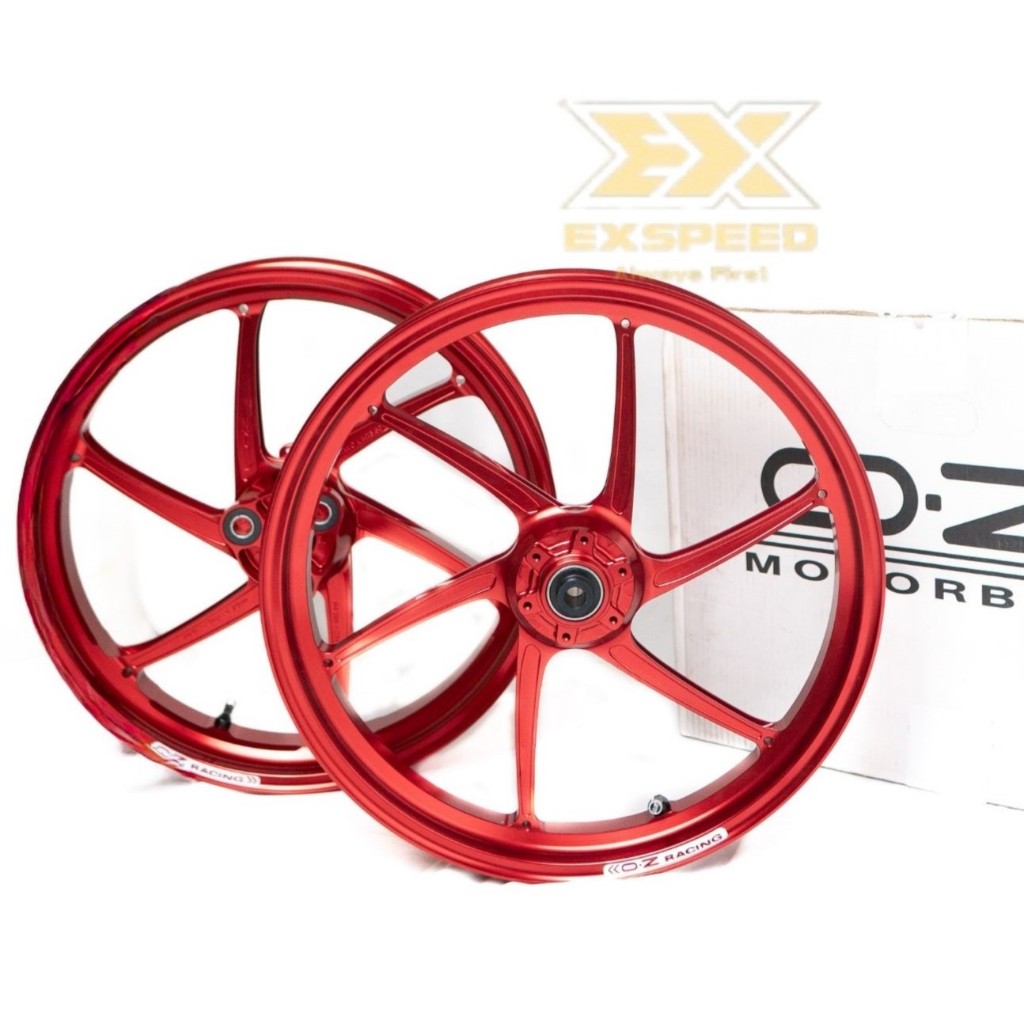 VELG OZ RACING PIEGA NSF250 TITANIUM BLACK BLUE RED GOLD (NINJA RR R CBR250 R25)