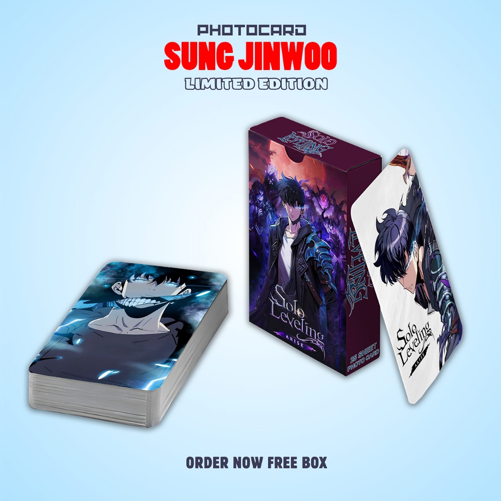 PHOTOCARD SET SUNG JINWOO MANHWA SOLO LEVELING PREMIUM 1 PACK LIMITED EDITION
