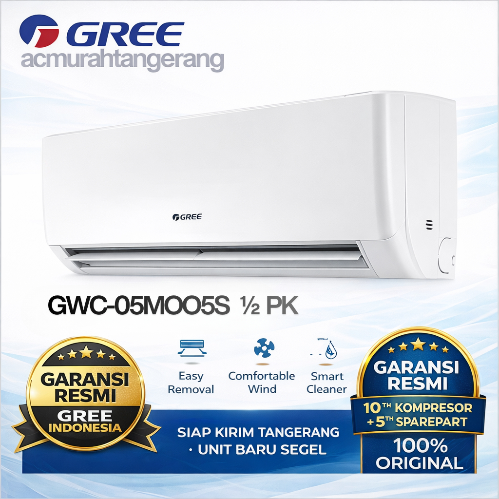 AC Gree Hemat Listrik 1/2PK GWC-05MOO5S STD R32