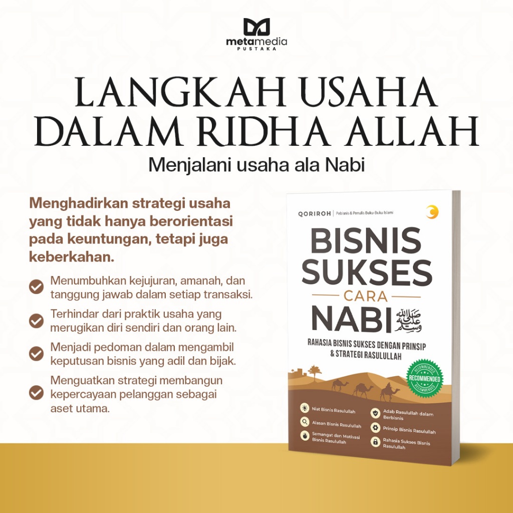 Buku Bisnis Sukses Cara Nabi - Rahasia Bisnis Sukses Dengan Prinsip & Strategi Rasulullah