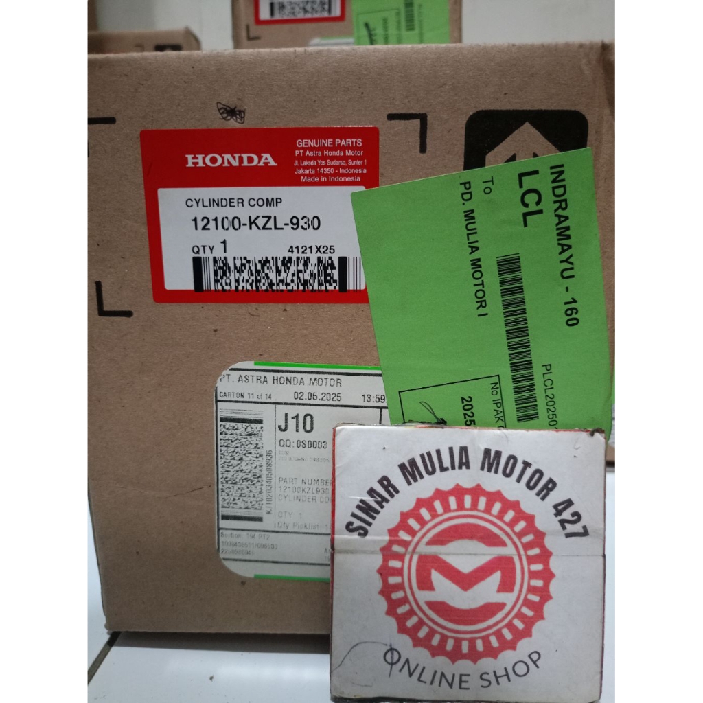 Cylinder Comp Blok Seher Piston Beat Fi Scoopy Fi Spacy Fi Stater Kasar 2012 2013 2014 Ori AHM 12100