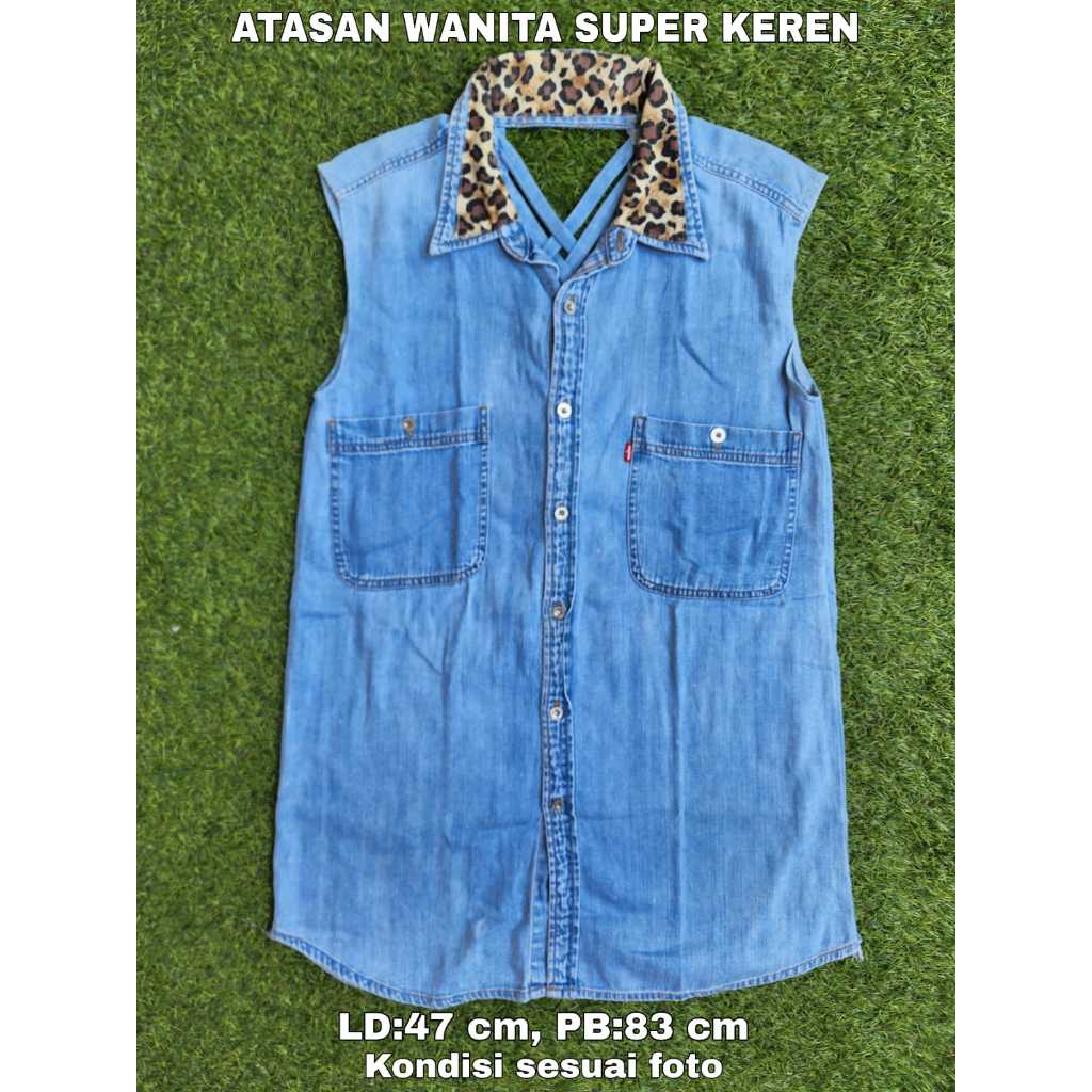 (SALE) PRELOVED ATASAN DRESS WANITA JEANS LEVIS / PRELOVE BAJU CEWEK KEREN