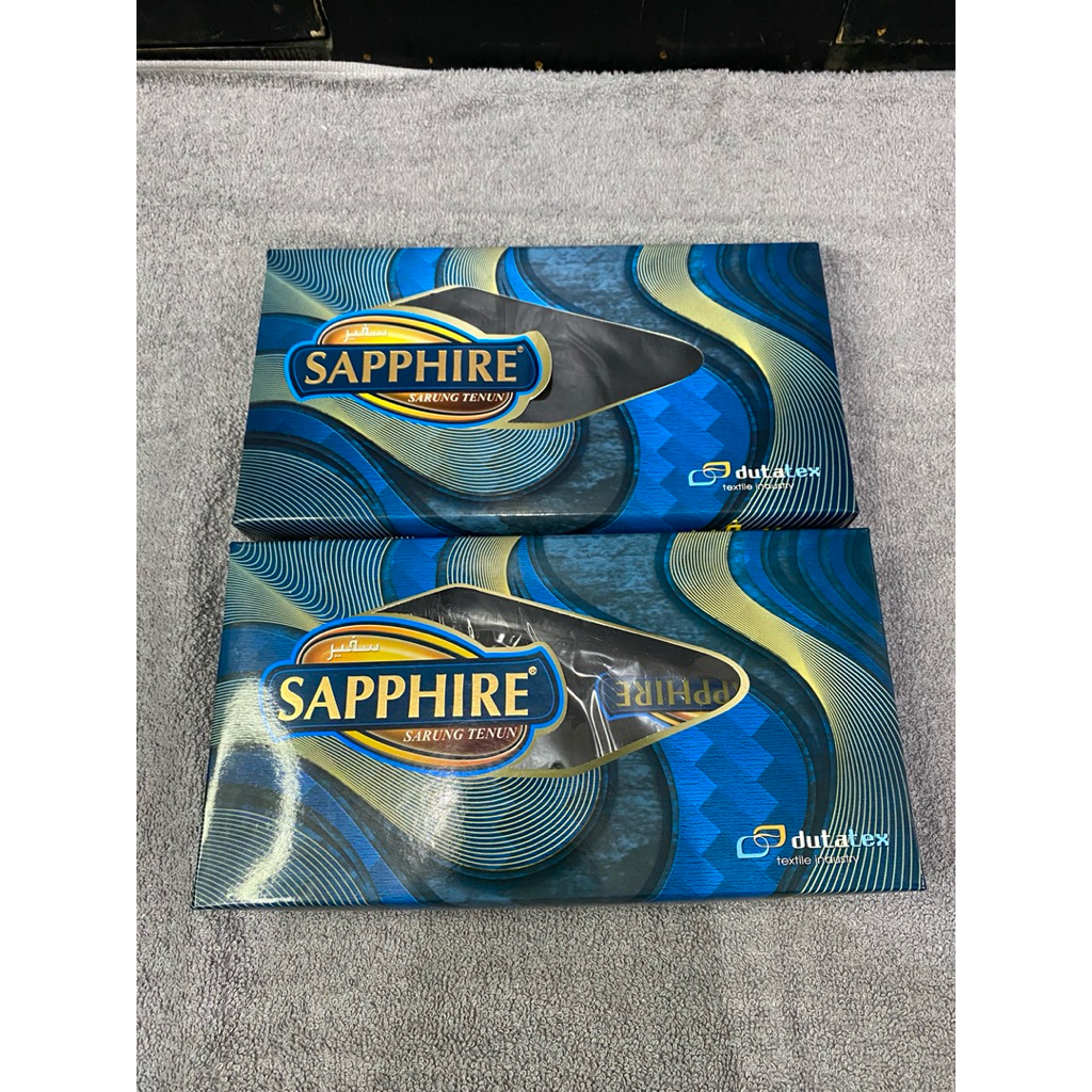 SARUNG TENUN SAPPHIRE | SARUNG HITAM POLOS | SARUNG TENUN