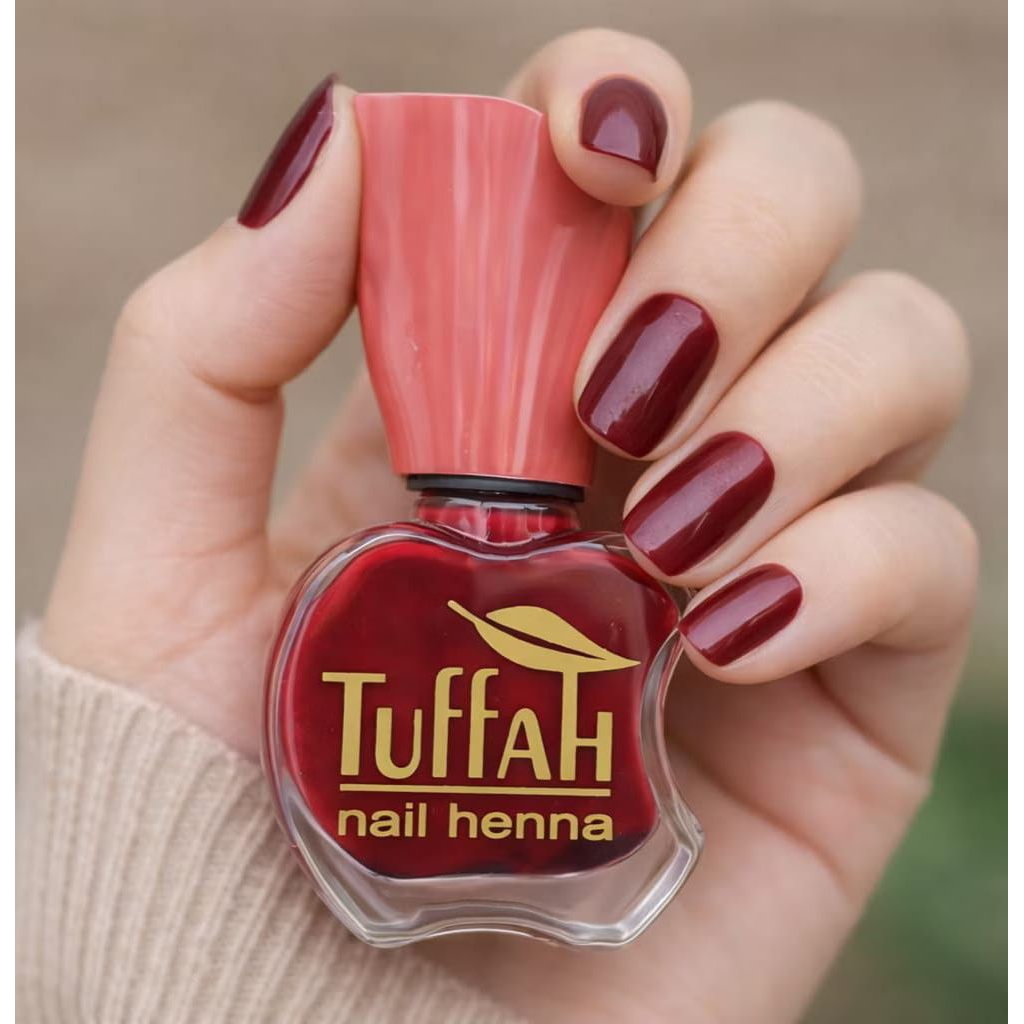 TUFFAH Nail Henna Maroon Kutek Halal