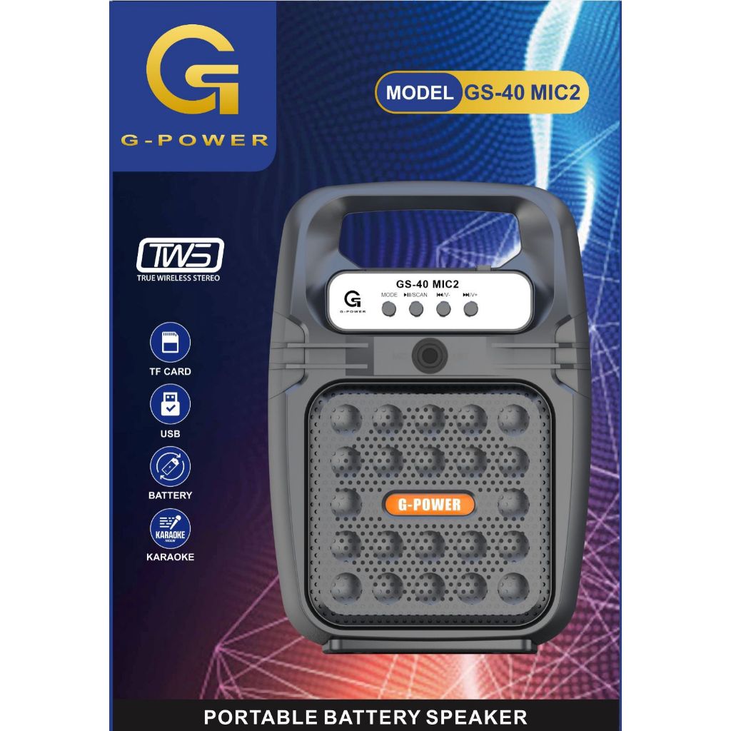 SPEAKER PORTABLE MINI GPOWER GS-40 MIC 2