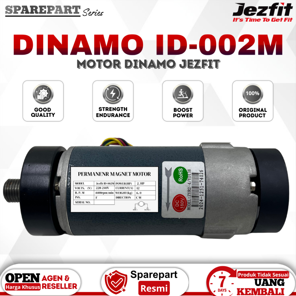 Jezfit Motor Dinamo Sparepart Treadmill Type ID-002M