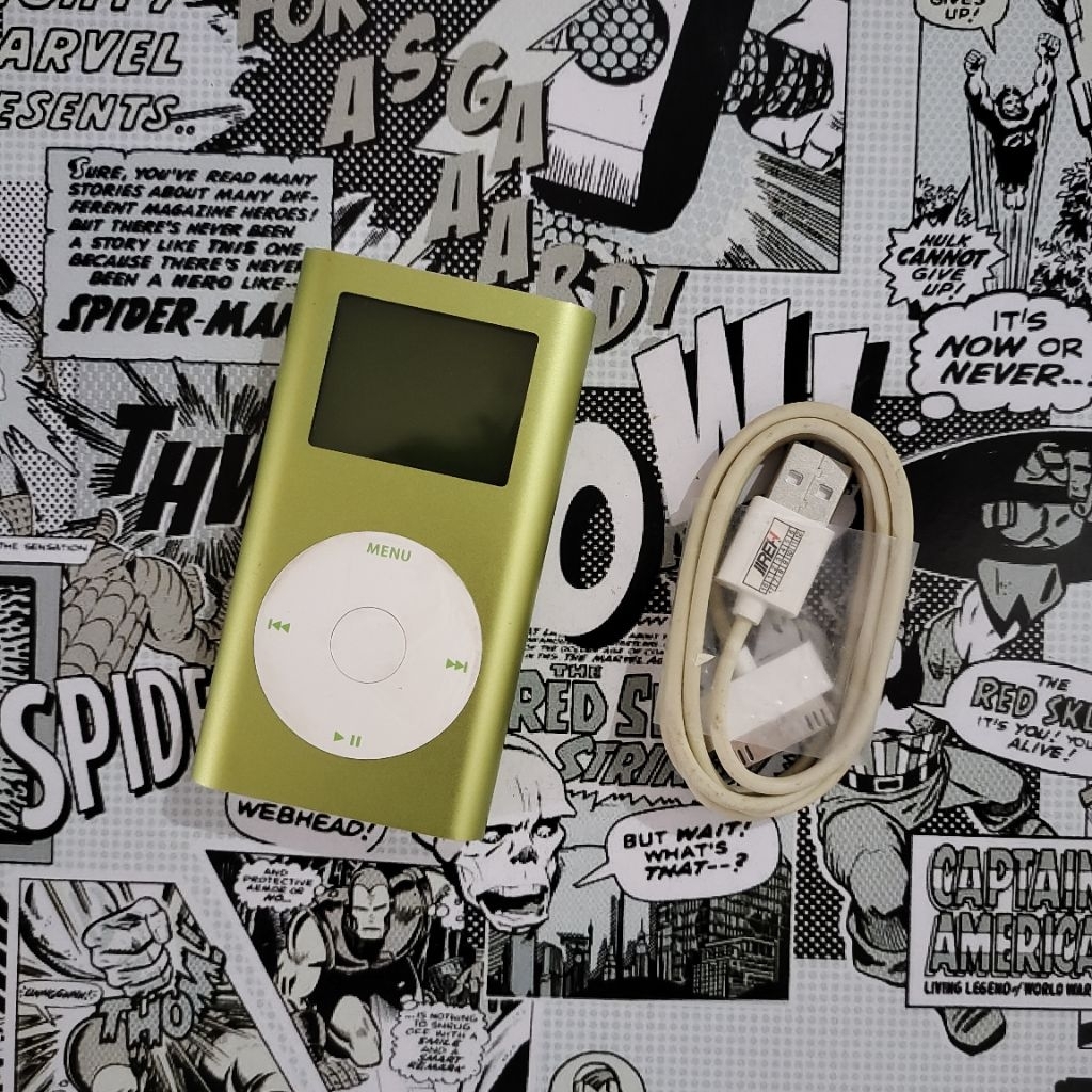 iPod Mini Gen 2 Hijau 8GB Mod Micro SD Normal Semua Baterai Awet