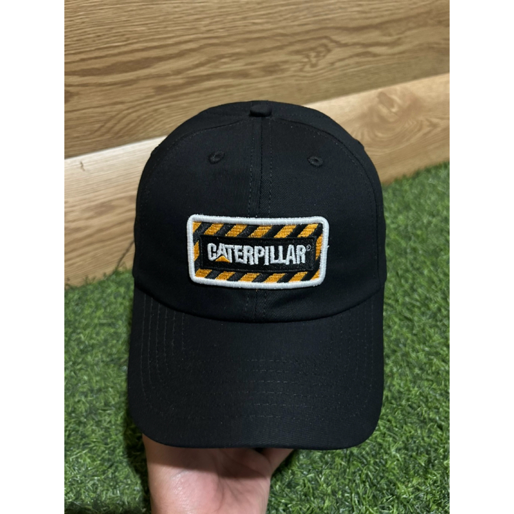 Topi caterpillar bordir logo