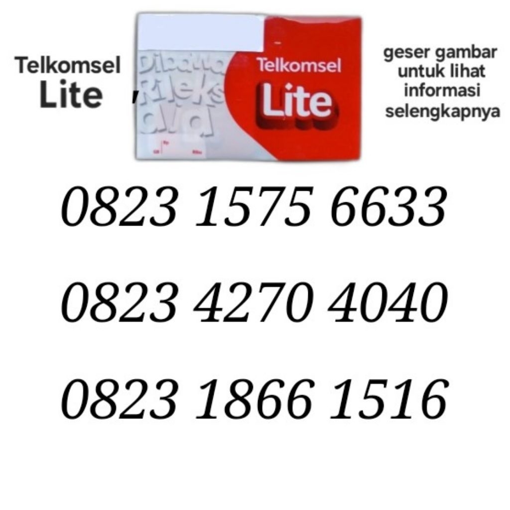 Nomor Cantik Telkomsel Lite Simpati Kartu AS Loop Kartu Perdana Nomer Cakep. BUKAN Sakti 11 Digit
