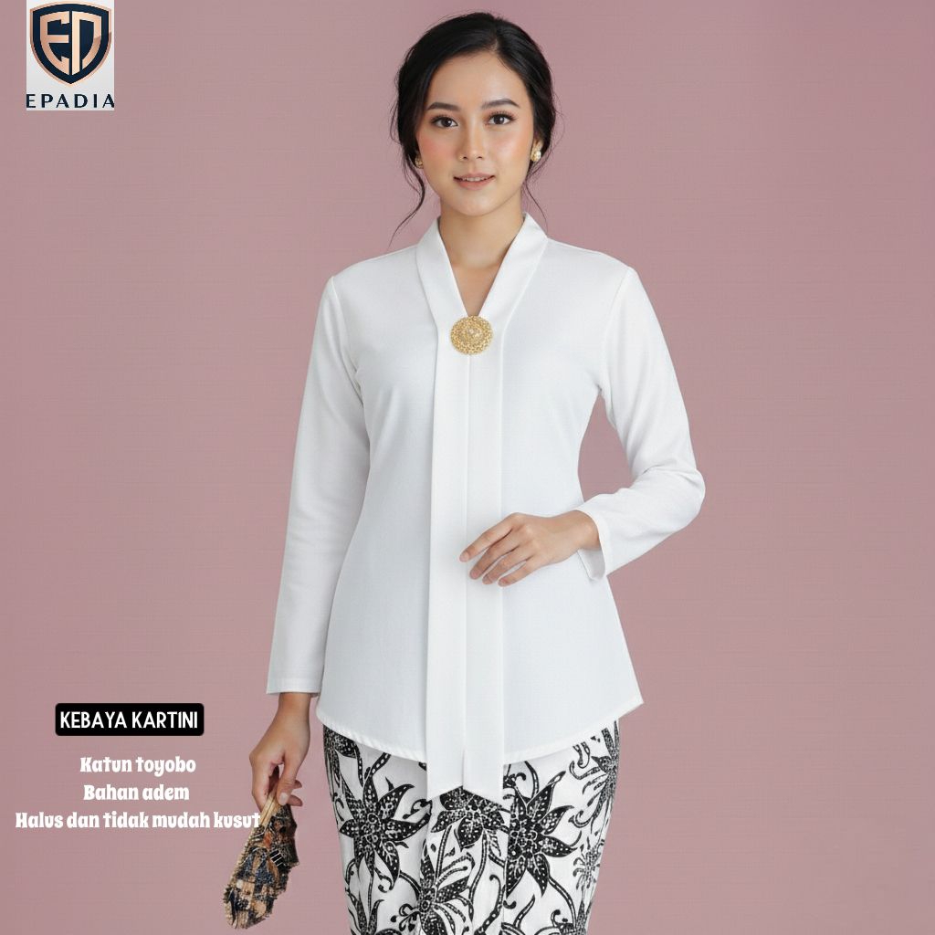 KEBAYA KARTINI POLOS LENGAN PANJANG KATUN TOYOBO