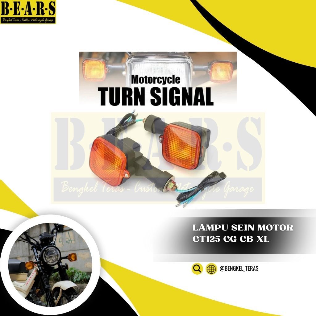 Lampu Sein Motor Custom Model Kotak Sein Motor Cocok Modif CT125 CG CB XL