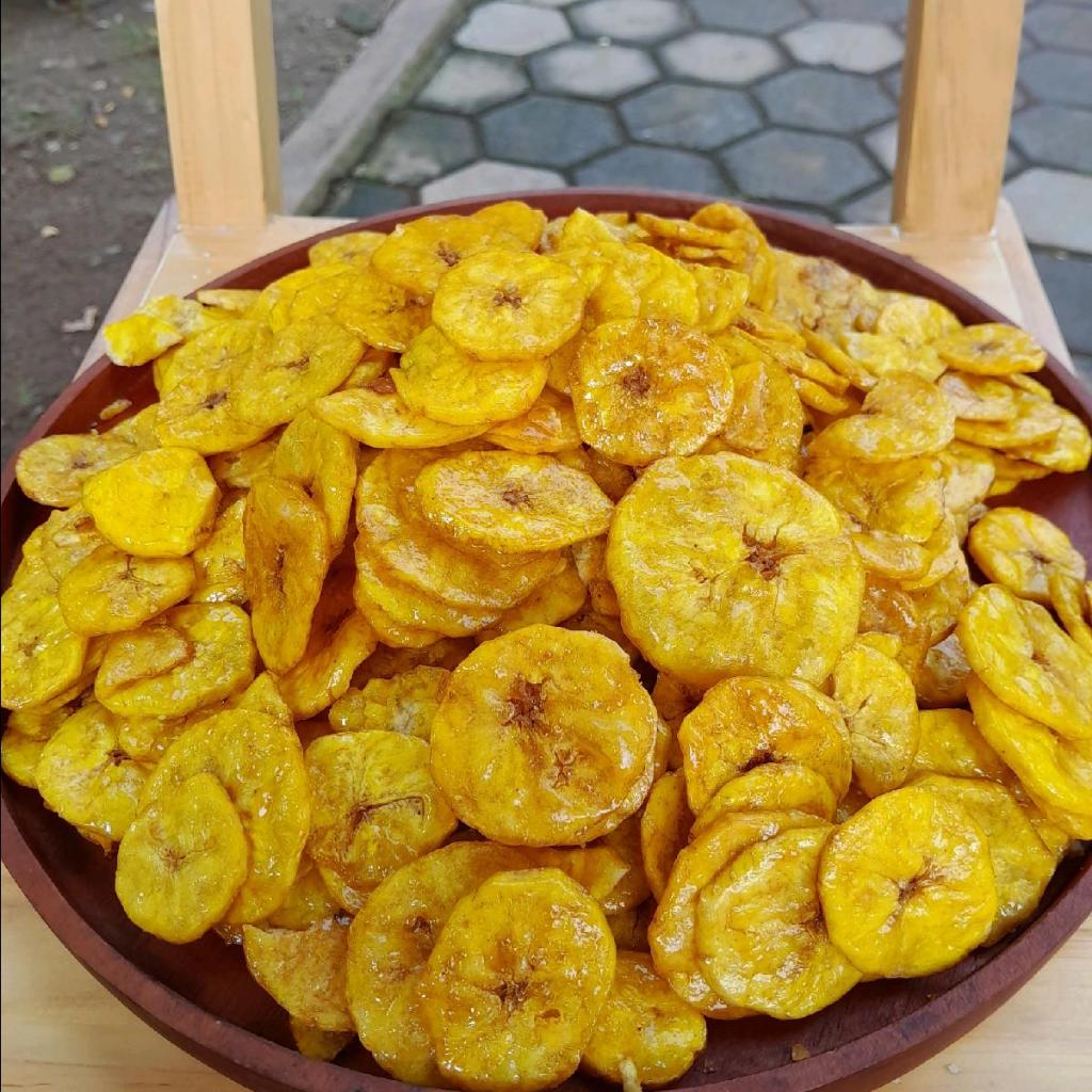 KERIPIK PISANG KOIN MADU MANIS 1 KG ORIGINAL TAWAR ASIN MURAH / KERIPIK PISANG LAMPUNG / RAJA KEPOK 