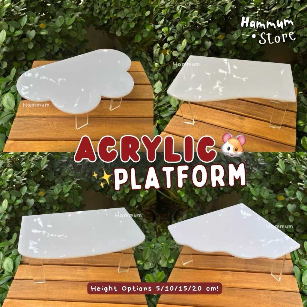 Platform Akrilik Hamster | Platform Hamster | Acrylic Hamster Table | Meja Hamster