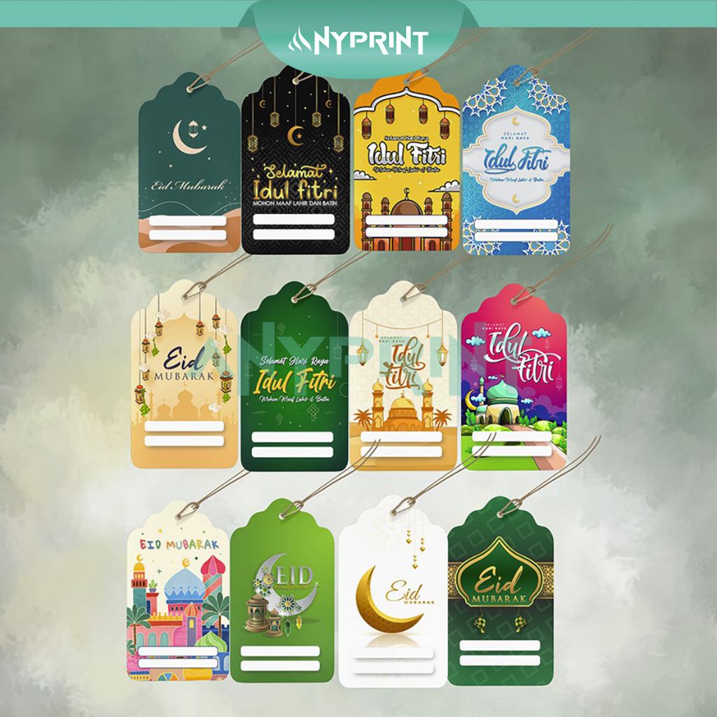 HangTag Lebaran Idul Fitri 2026 HangTag Hampers Lebaran Kartu ucapan Lebaran Ramadan Free Tali Hangt