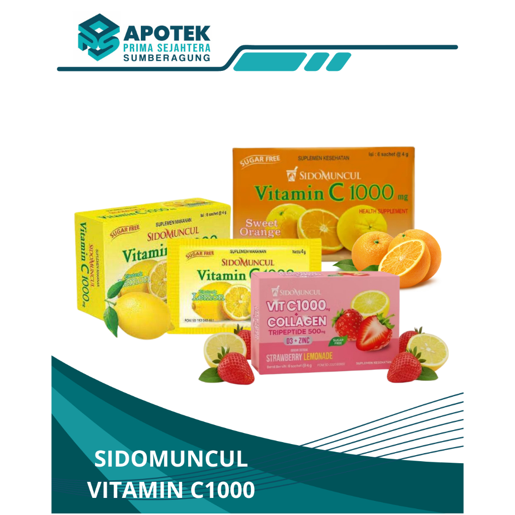 SIDOMUNCUL Serbuk Vitamin C1000 I Menjaga Daya Tahan Tubuh