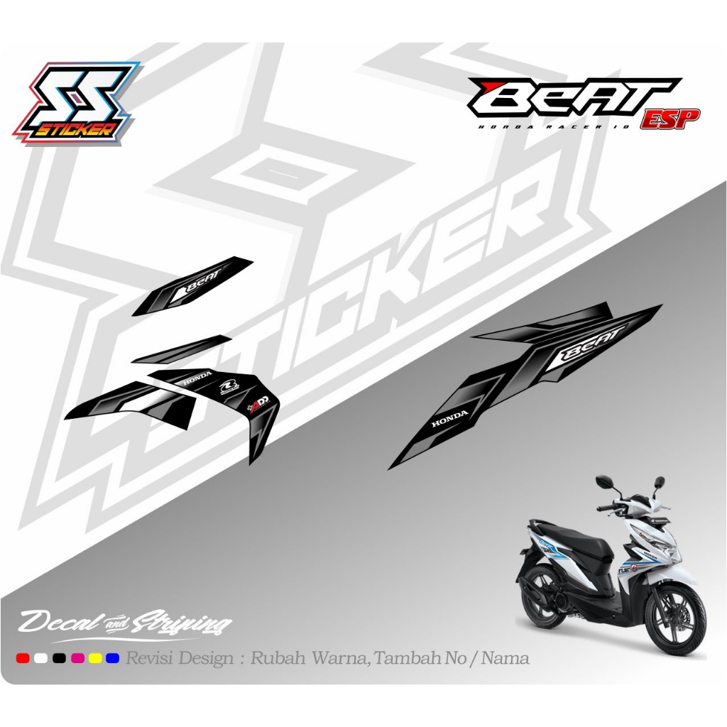 Striping Stiker Motor Beat Esp Custom Design 25