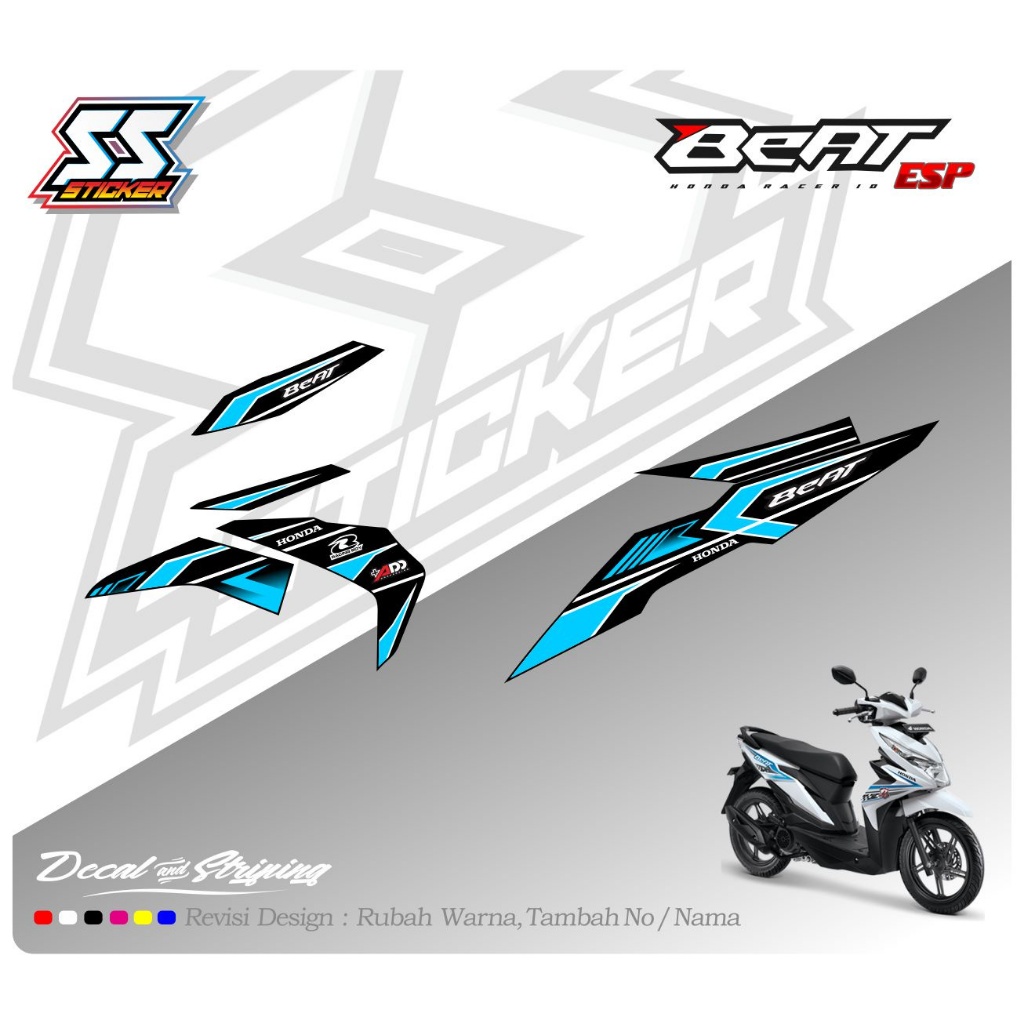 Striping Stiker Motor Beat Esp Custom Design 33